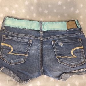 Custom blue ribbon American Eagle shorts